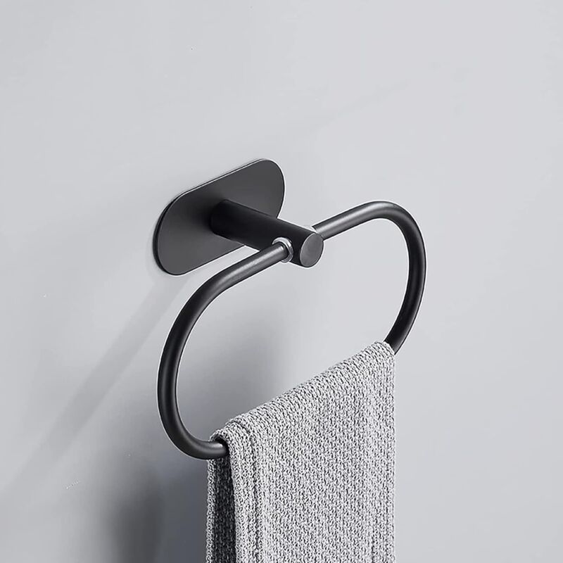 foto del prodotto portasciugamani rotondo in acciaio inox 304, cromato, stile contemporaneo bagno, cucina
