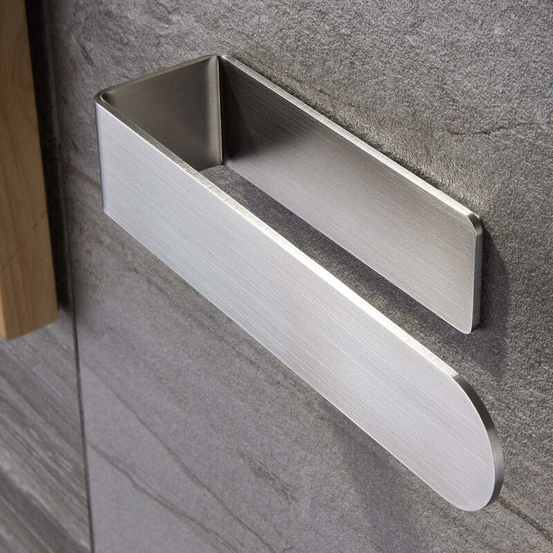 foto del prodotto portasciugamani senza foratura, portasciugamani da bagno, portasciugamani in acciaio inossidabile 304 argento 24 cm 