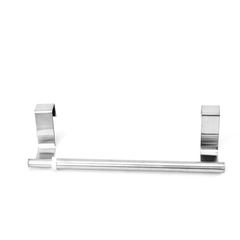 foto del prodotto portasciugamani telescopico portasciugamani telescopico singolo in acciaio inox, 22,5 35,5 x 6 x 7 cm, argento opaco bebusingoto