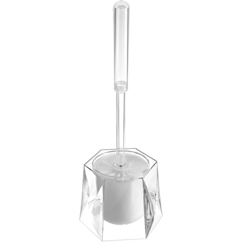 foto del prodotto portascopino bianco in plastica abs trasparente da appoggio diamante
