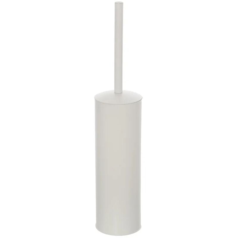 foto del prodotto portascopino bianco opaco con setole nere in silicone e secchio interno