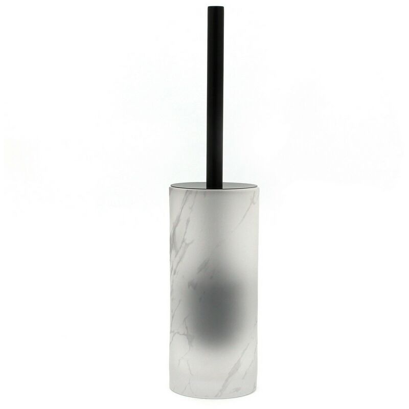 foto del prodotto portascopino in vetro satinato - serie marble
