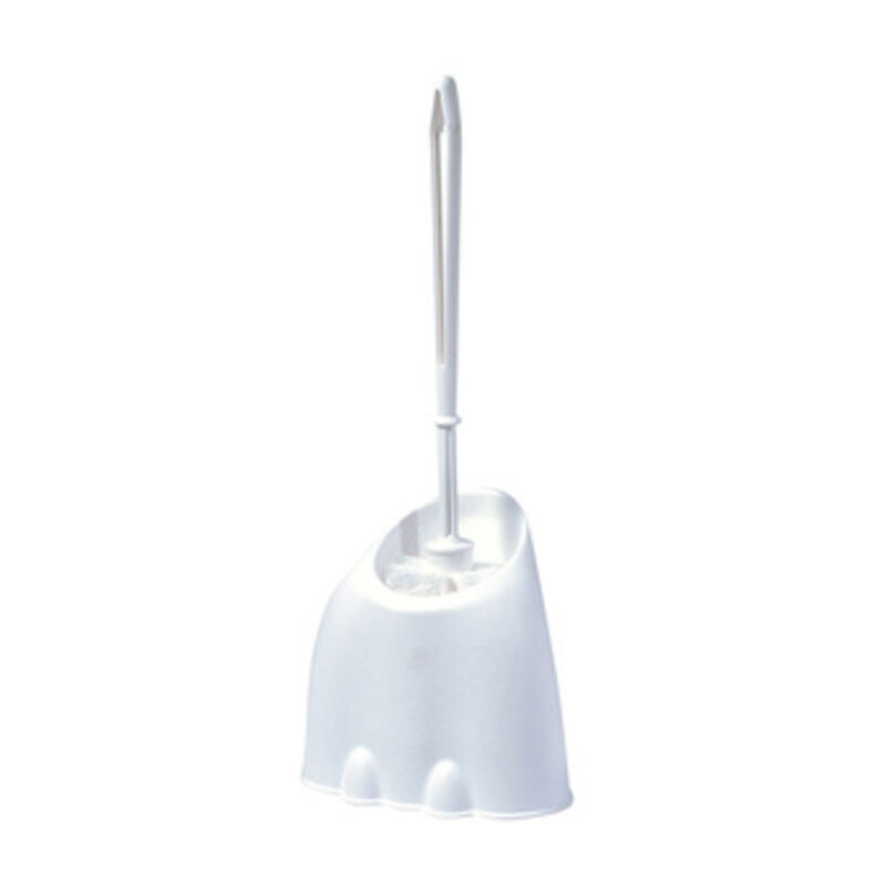 foto del prodotto portascopino resina bianco completo. prezzo per 1 pezzo.