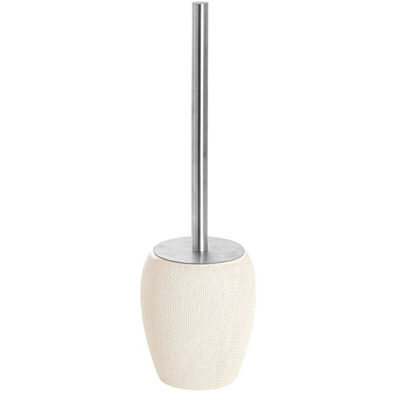 foto del prodotto portascopino wc in ceramica e acciaio bianco dal etnico safari