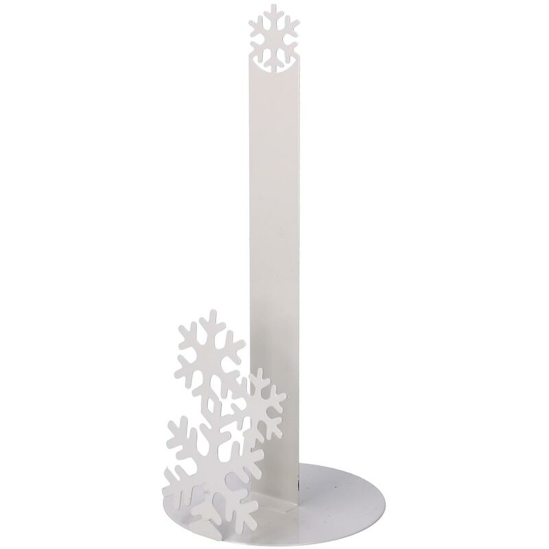 foto del prodotto portascottex metallo fiocco neve biancotondo cm 15h33