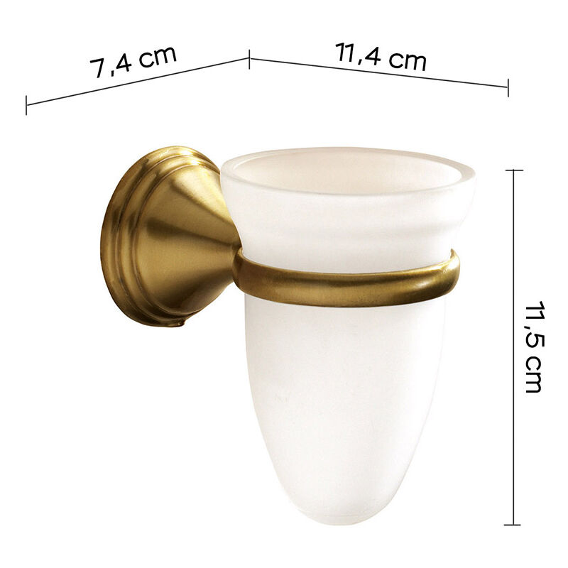 foto del prodotto portaspazzolini a muro gedy linea romance colore bronzo