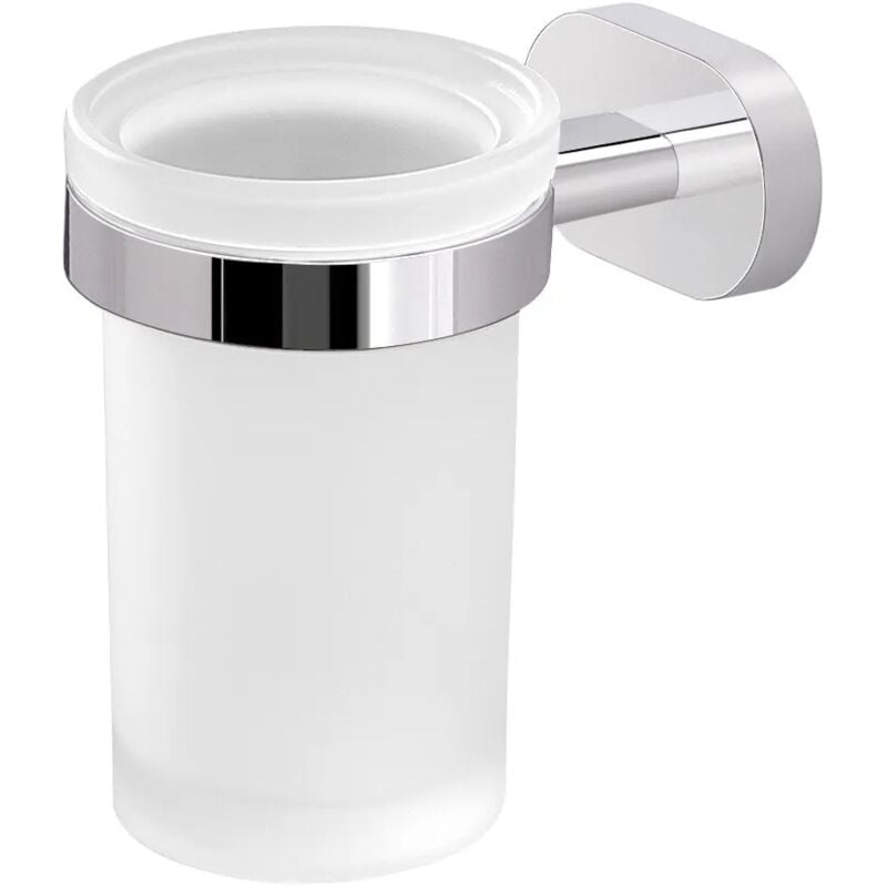 foto del prodotto portaspazzolini bagno a muro in acciaio inox e vetro gedy serie bernina