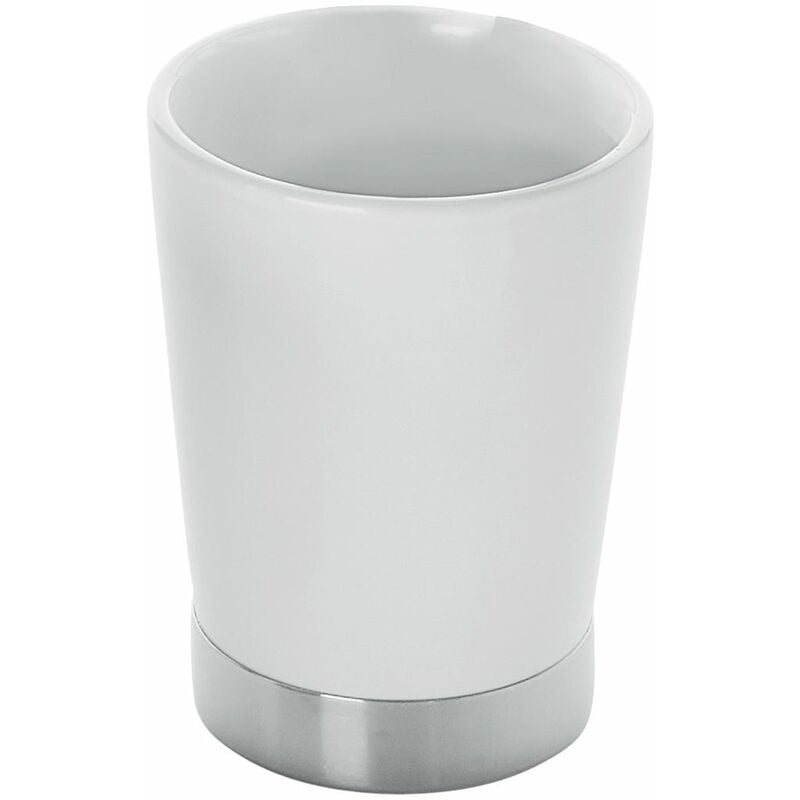 foto del prodotto portaspazzolini bagno in ceramica bianca da appoggio lilly