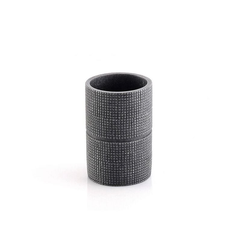 foto del prodotto portaspazzolini d appoggio in ceramica petra grigio