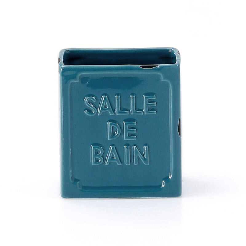 foto del prodotto portaspazzolini d appoggio in ceramica vv98 gedy serie vivienne blu