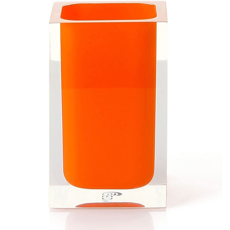 foto del prodotto portaspazzolini d appoggio in resina ra98 gedy serie rainbow arancio