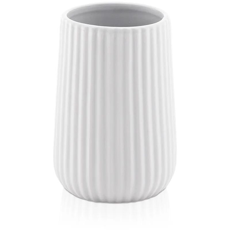 foto del prodotto portaspazzolini da appoggio bagno bianco gedy serie marika in ceramica