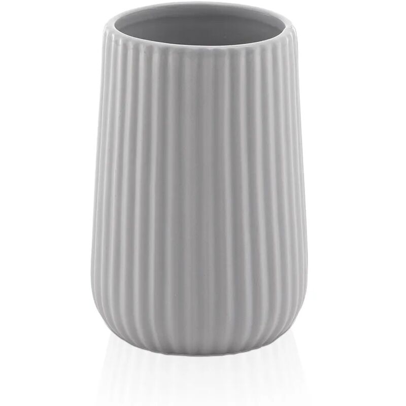 foto del prodotto portaspazzolini da appoggio bagno grigio gedy serie marika in ceramica