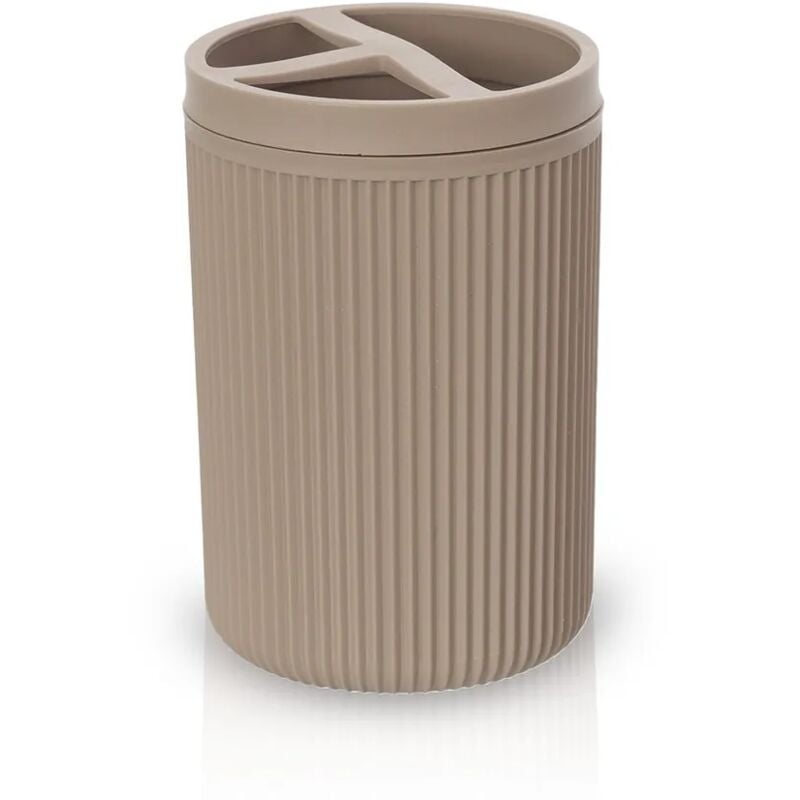 foto del prodotto portaspazzolini da appoggio tortora in plastica ring