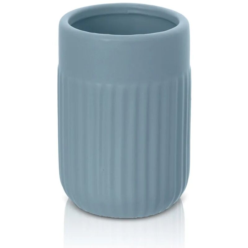 foto del prodotto portaspazzolini da appoggio turchese cobalto in ceramica cup