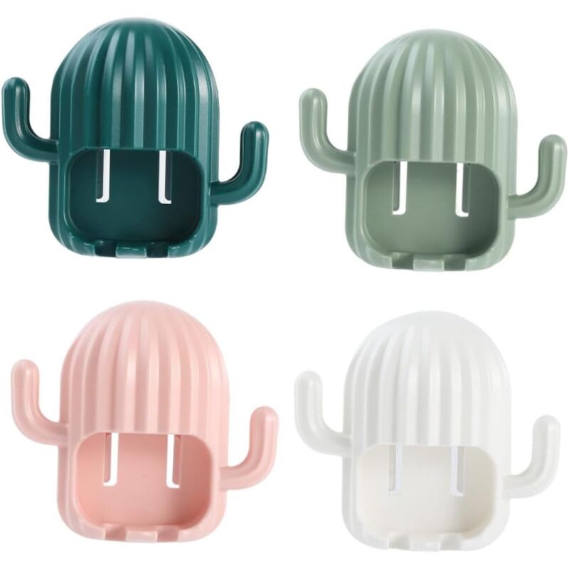 foto del prodotto portaspazzolini, portaspazzolini da parete multifunzionale in plastica autoadesiva, scatola portaspazzolini, nessuna foratura necessaria