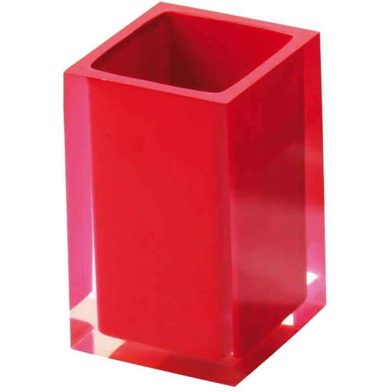 foto del prodotto portaspazzolino arcobaleno finitura rosso