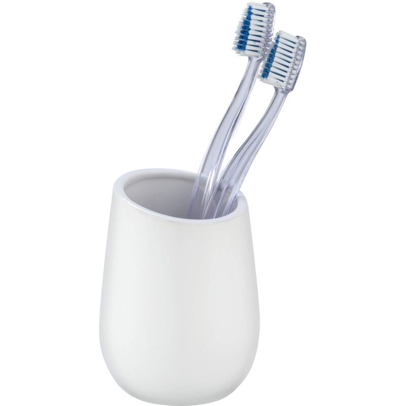 foto del prodotto portaspazzolino badi, bicchiere in ceramica con superficie opaca, bicchiere per il bagno per riporre spazzolini e dentifricio, ceramica, 8x11 cm,