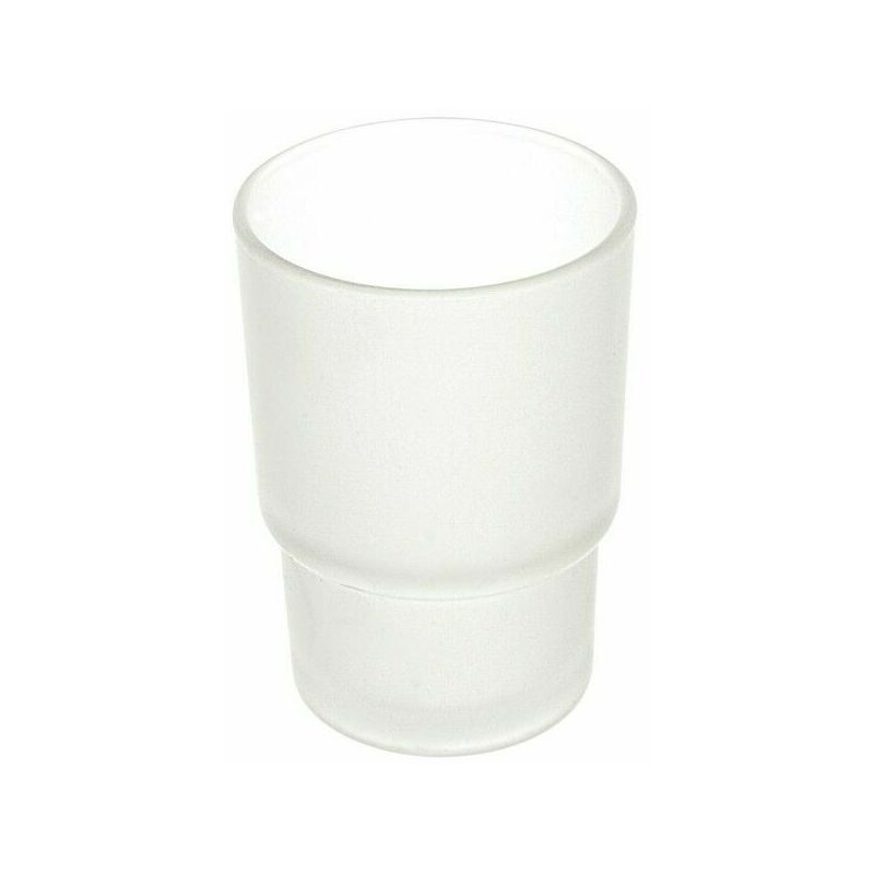 foto del prodotto portaspazzolino bagno vetro satinato bicchiere ricambio spazzolino feridras