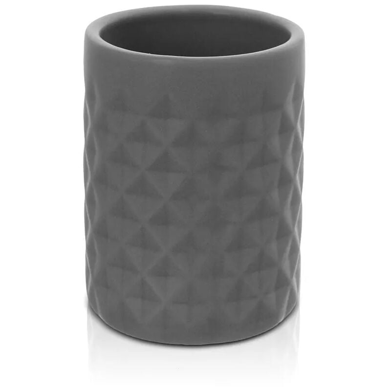 foto del prodotto portaspazzolino da appoggio grigio in ceramica cristal