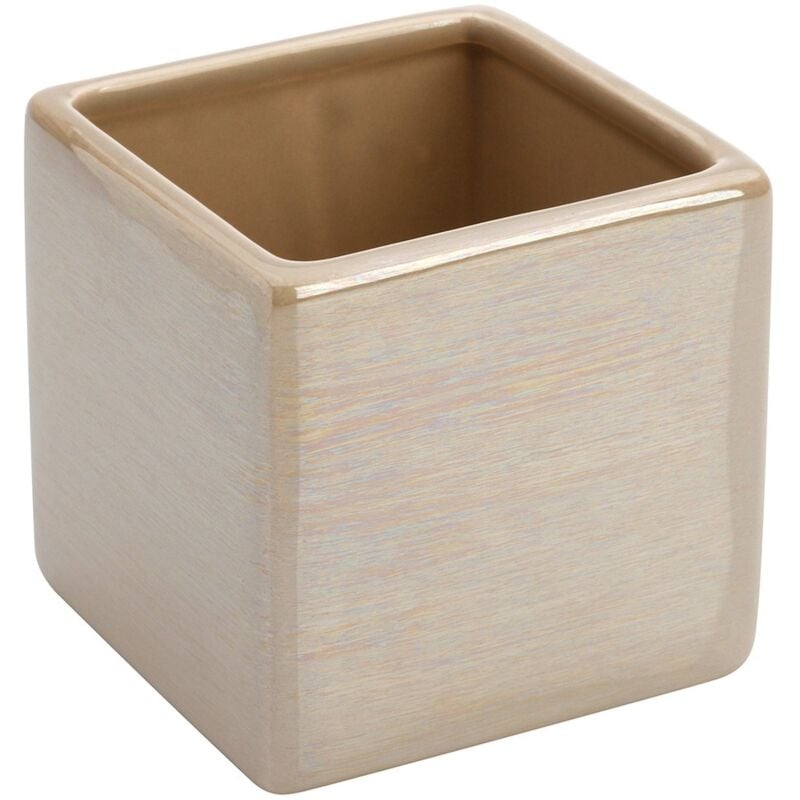 foto del prodotto portaspazzolino in ceramica lucida beige cuba
