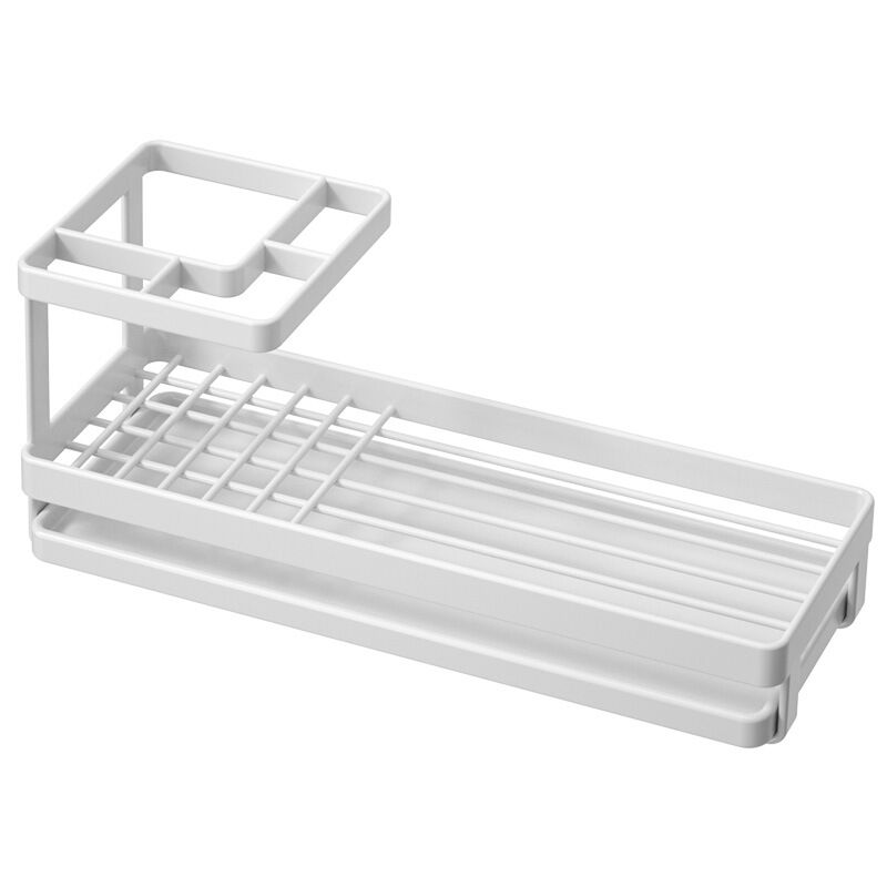 foto del prodotto portaspazzolino, portaspazzolino elettrico, portaspazzolino elettrico con scomparti, organizer da bagno, organizer da bagno bianco sollbry