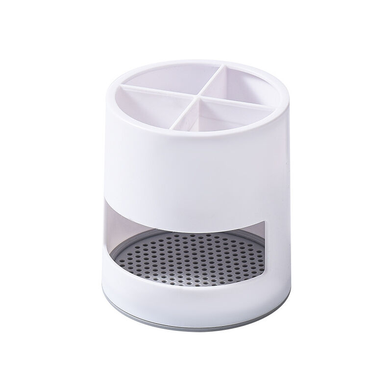 foto del prodotto portaspazzolino, scatola per spazzolini ventilata e resistente alla muffa, portaspazzolino robusto e piccolo, comodo contenitore per il bagno, bianco