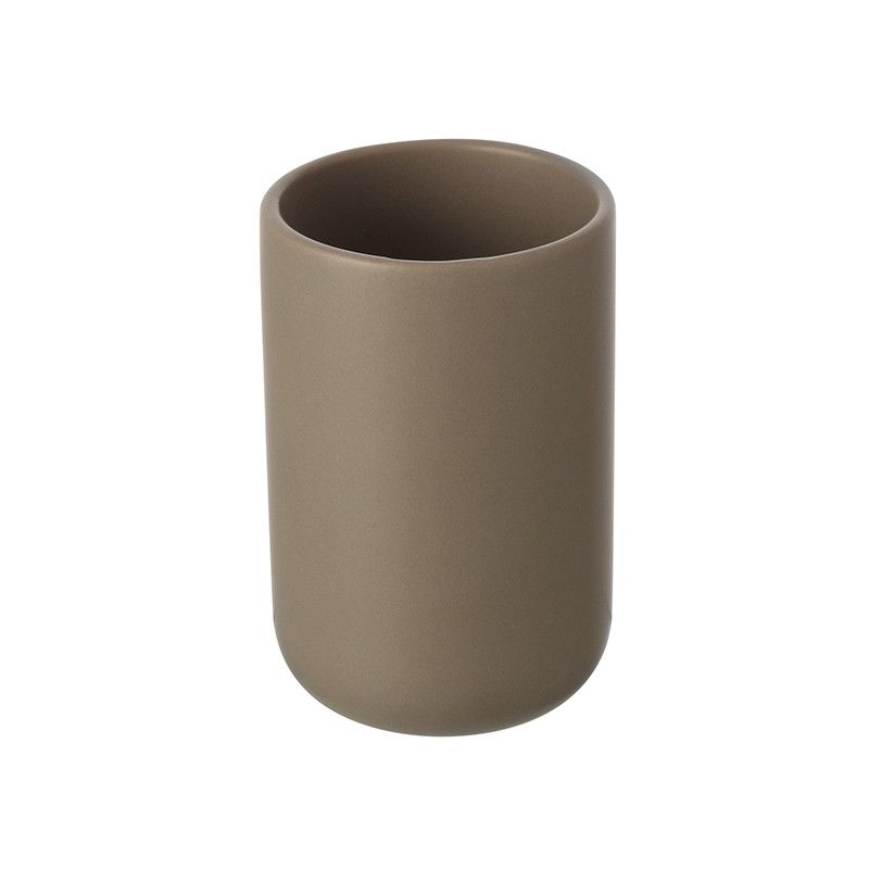foto del prodotto portaspazzolino tortora in ceramica arredo bagno