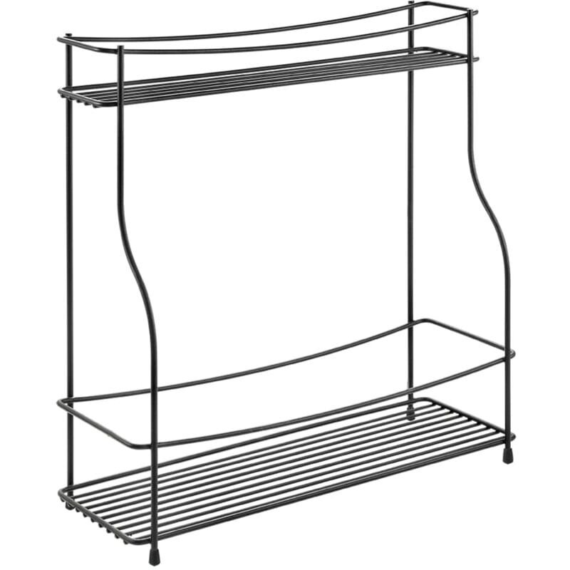 foto del prodotto portaspezie a 2 livelli basalmico nero metaltex