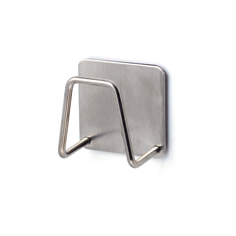 foto del prodotto portaspugne da cucina generico, autoadesivo, per spugne da lavello, scolapiatti, portaoggetti in acciaio inox, accessori per lavello da cucina,