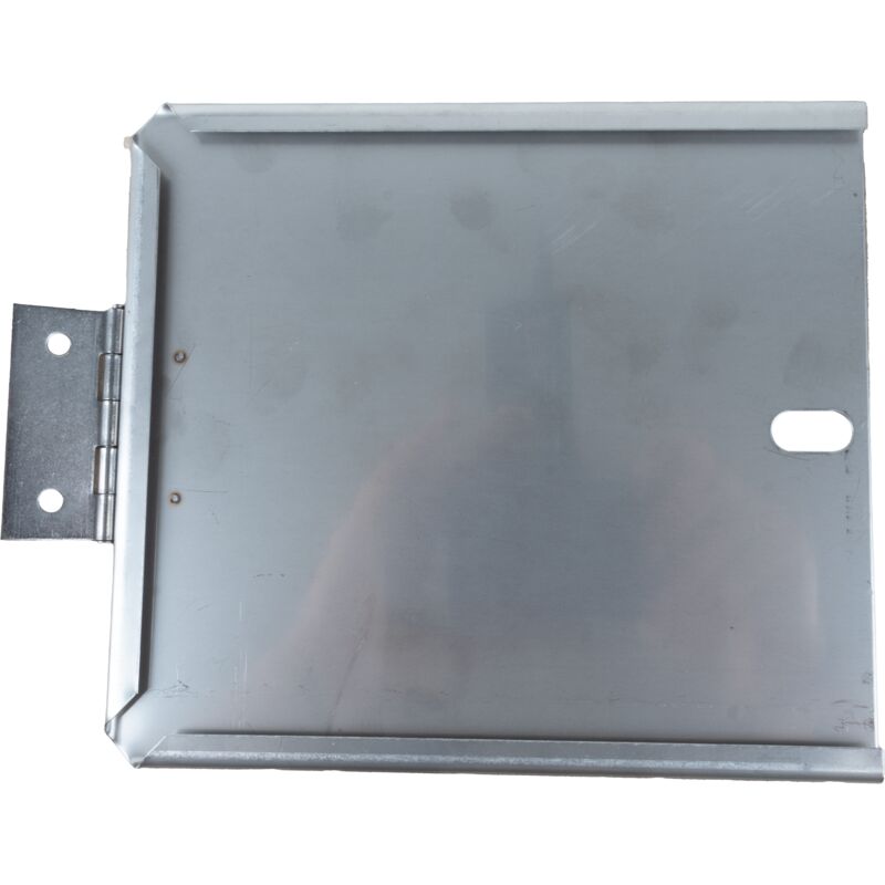 foto del prodotto portatarga con cerniera in acciaio inox 165x165mm