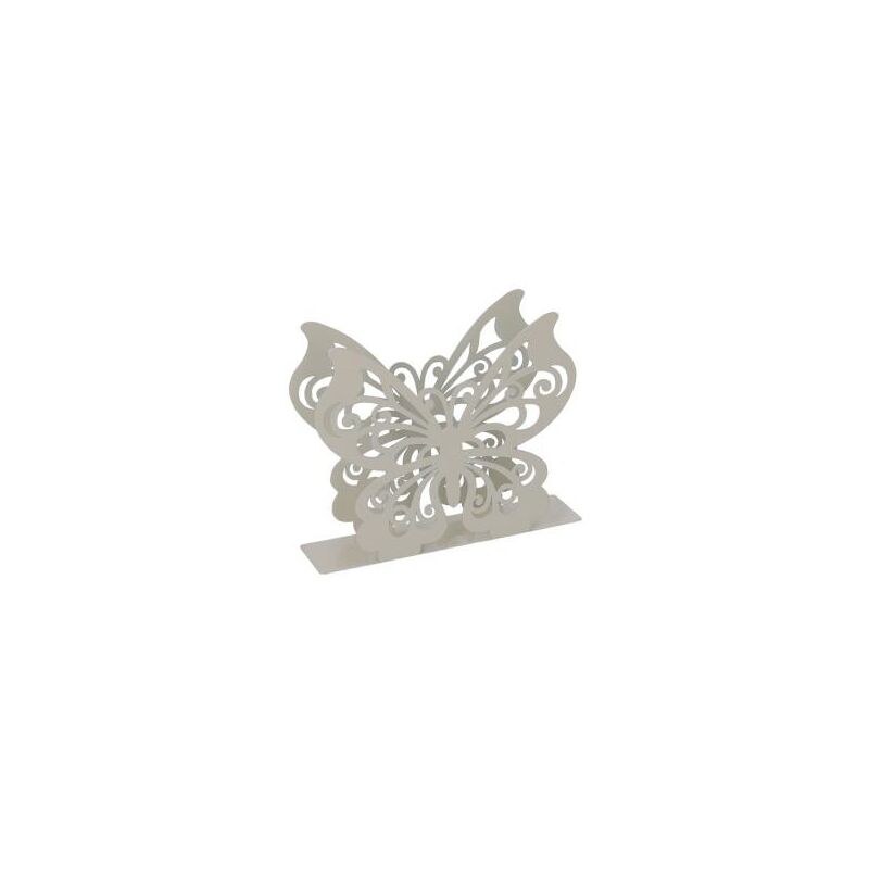 foto del prodotto portatovaglioli metallo farfalla crema rettangolare cm 14,5x4h12