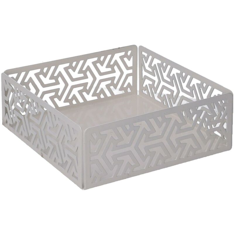 foto del prodotto portatovaglioli metallo frecce bianco quadrato cm16,5x16,5x5,5