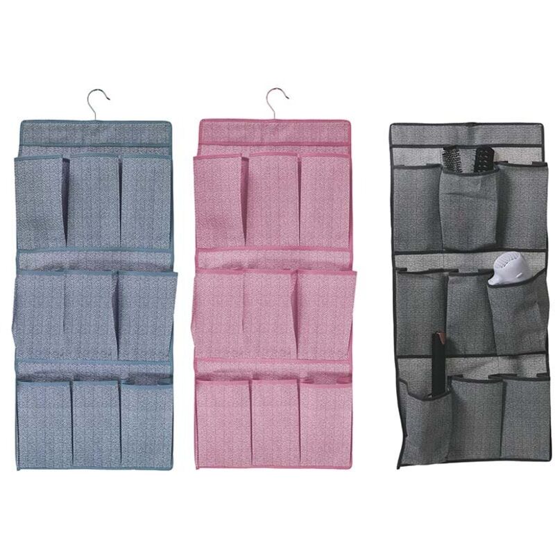 foto del prodotto portatutto dietroporta spigato, 9 tasche 36xh.78 cm
