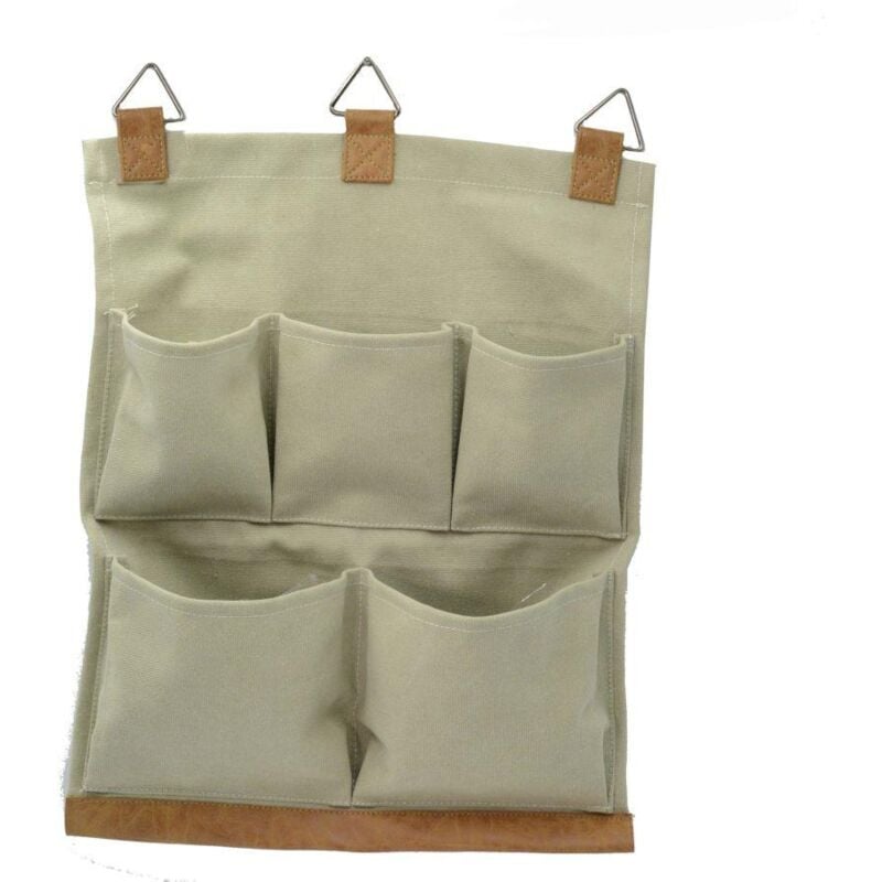 foto del prodotto portatutto tessuto crema 5 tasche cm 44xh35