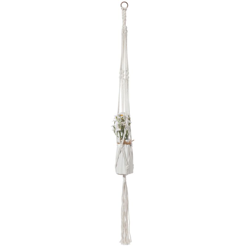 foto del prodotto portavaso da parete rebecca mobili sarracenia 100x25x25 policotone beige boho