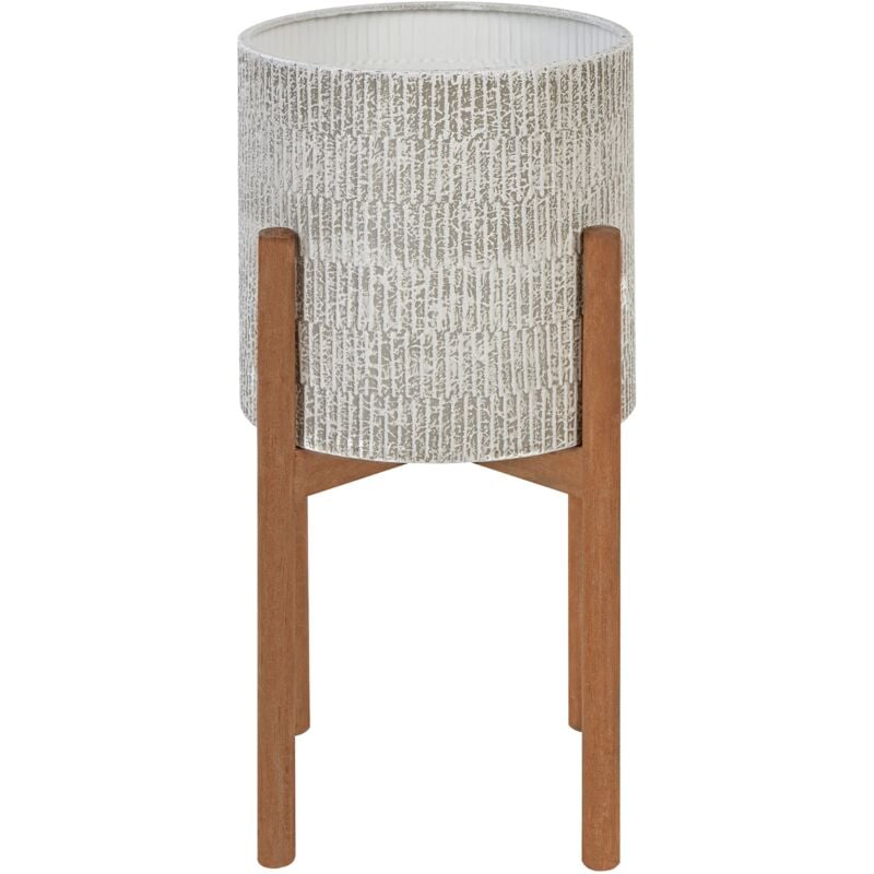 foto del prodotto portavaso in metallo grigio 30 x 30 x 59 cm pinsapo