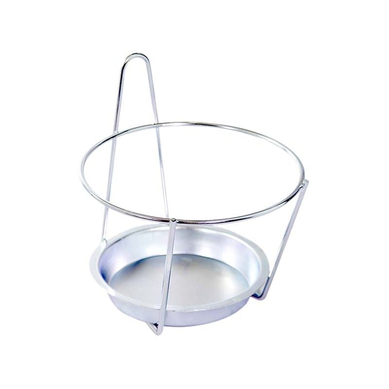 foto del prodotto portavaso parete zincato, con sottovaso, 15 cm