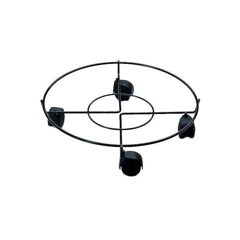 foto del prodotto portavaso ruote tondo nero cm 40 buzzi