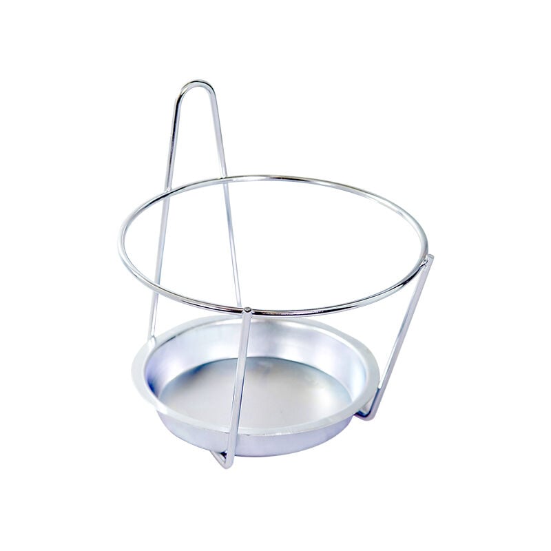 foto del prodotto portavaso singolo, zincato, con sottovaso, 22 cm