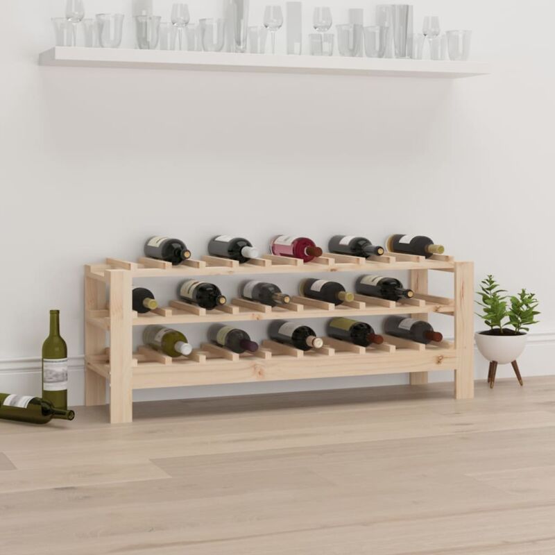 foto del prodotto portavini 109,5x30x42 cm in legno massello di pino vidaxl