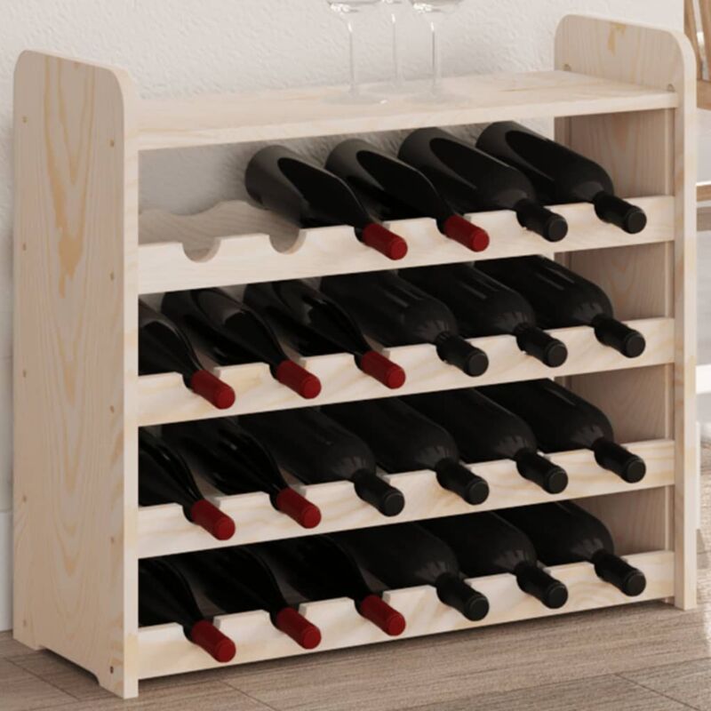 foto del prodotto portavini pannello superiore 67,5x25x60 cm legno massello pino vidaxl