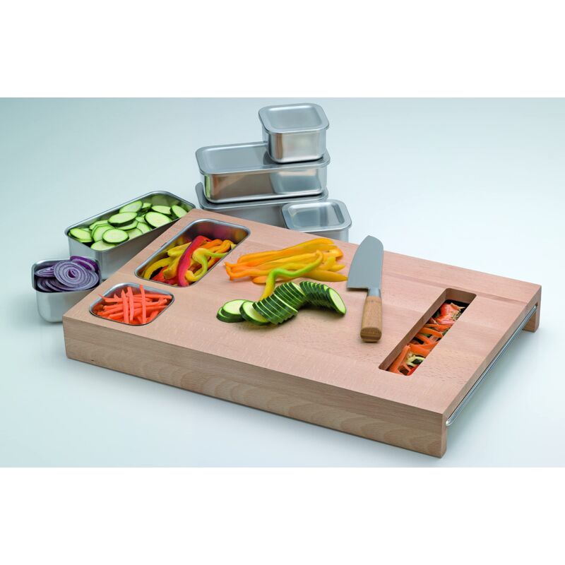 foto del prodotto portavivande per frigorifero senza coperchio - in acciaio inox - 9,5-19,5 x 6 cm - piazza