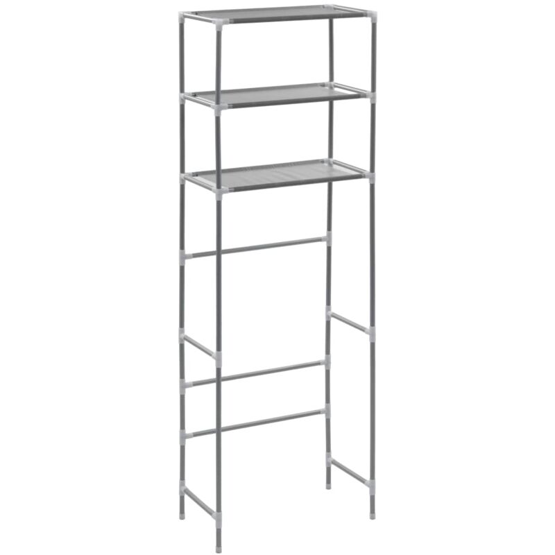 foto del prodotto portawater a 3 livelli 53 x 28 x 169 cm argento 020005465