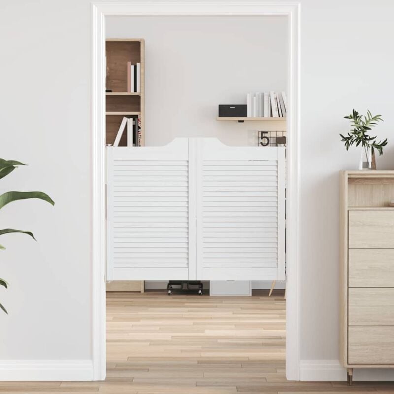 foto del prodotto porte a battente 2 paio design a lamelle bianco 80x100 cm vidaxl