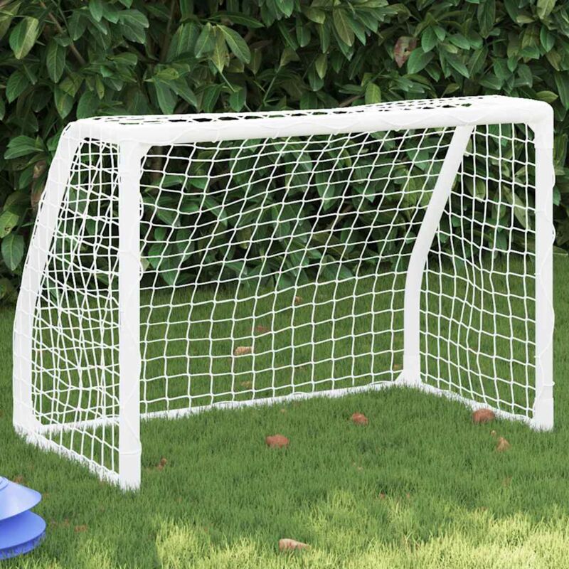 foto del prodotto porte calcio bambini 2pz con pallone bianco 64x35x48 cm metallo vidaxl