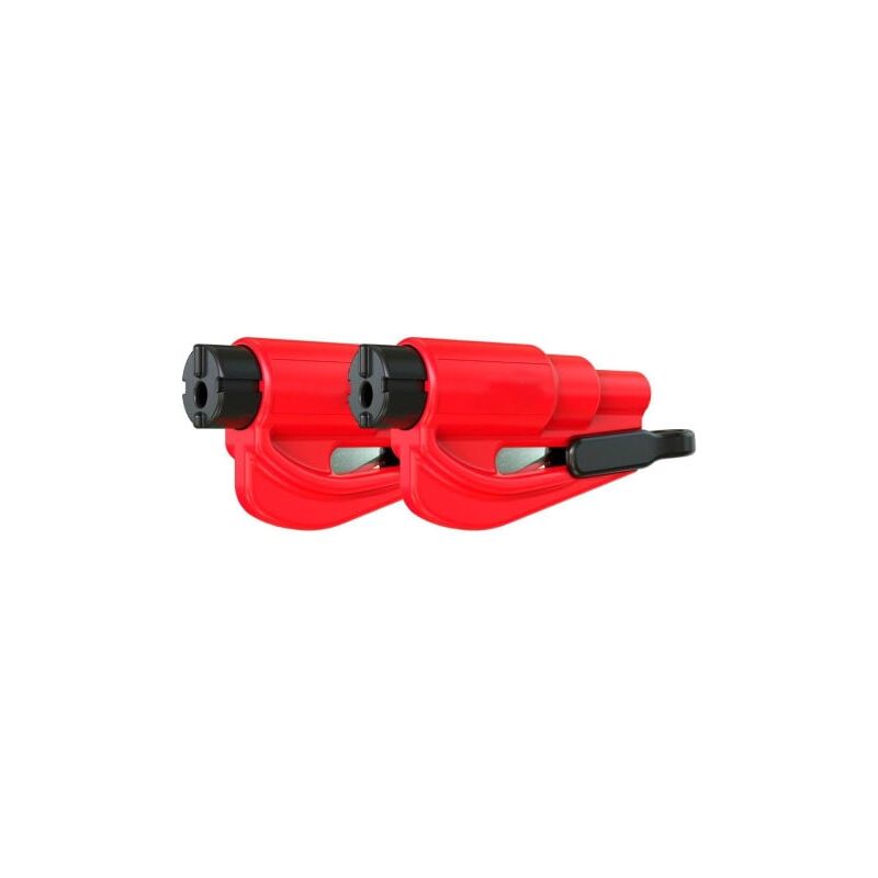 foto del prodotto porte cl s de s curit de voiture, brise vitre et coupe ceinture de s curit , marteau d urgence paquet de 2, rouge 