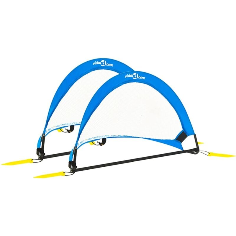 foto del prodotto porte da calcio per bambini 2 pz con custodia 75,5x46x48 cm vidaxl