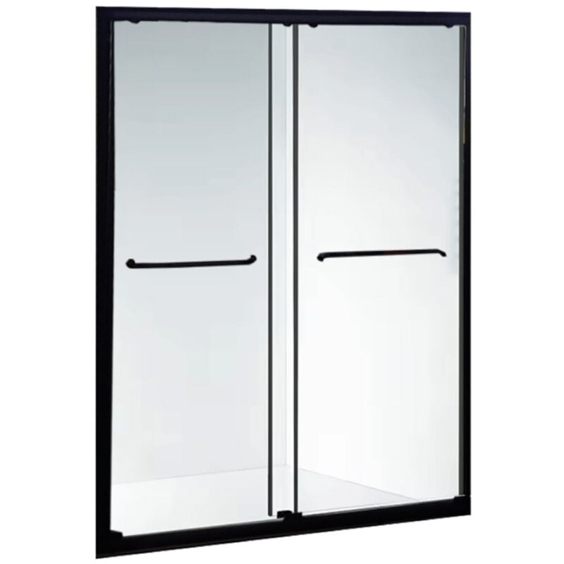 foto del prodotto portes coulissantes pour douche et hammam verre tremp securit 6mm structure aluminium et poign e inox