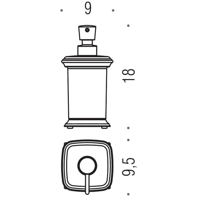 foto del prodotto portofino dispenser appoggio cromato codice prod b93260cr van colombo design